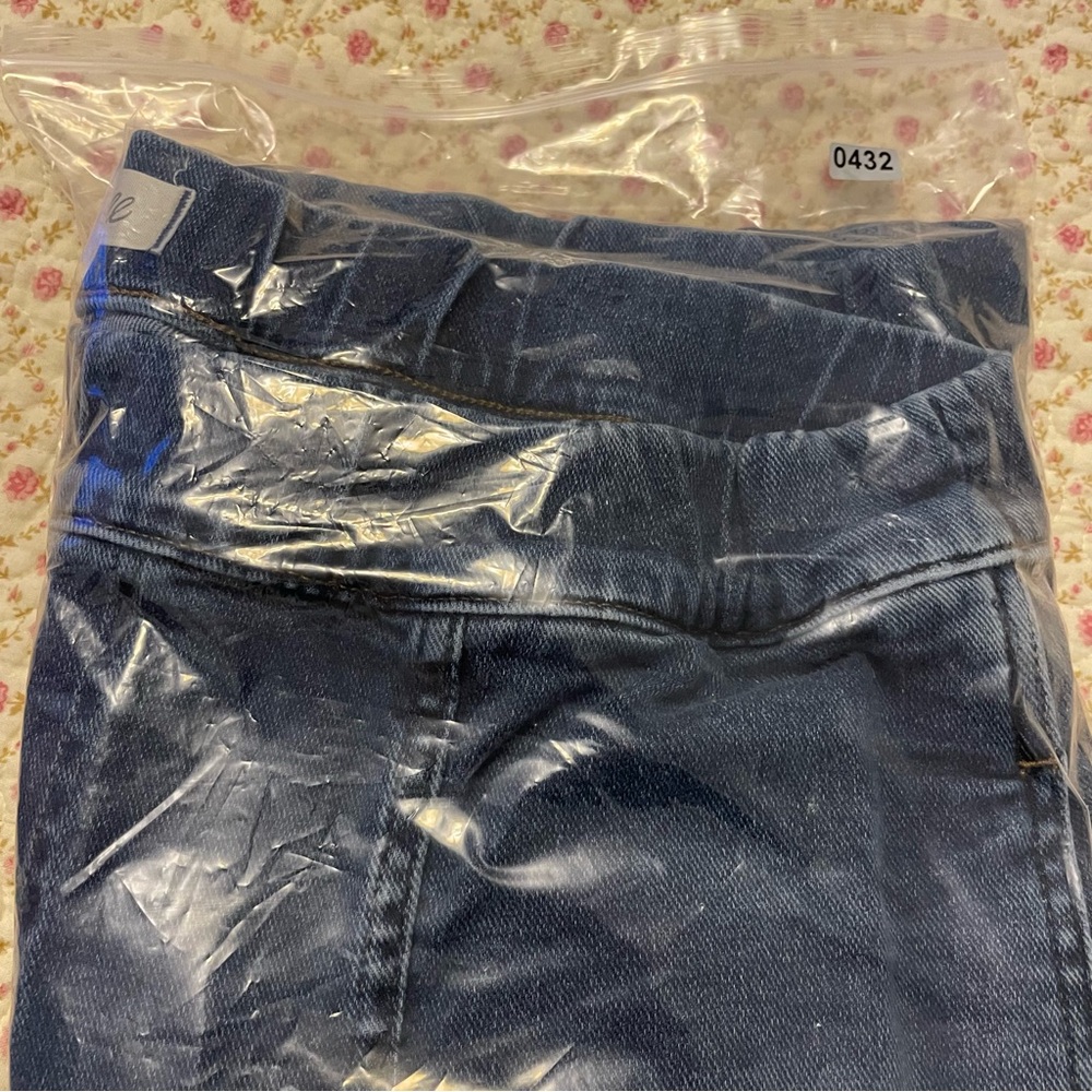 Madewell Pull-On Relaxed Jeans in Caville Wash Seamed   Women’s Size Large - Picture 14 of 15